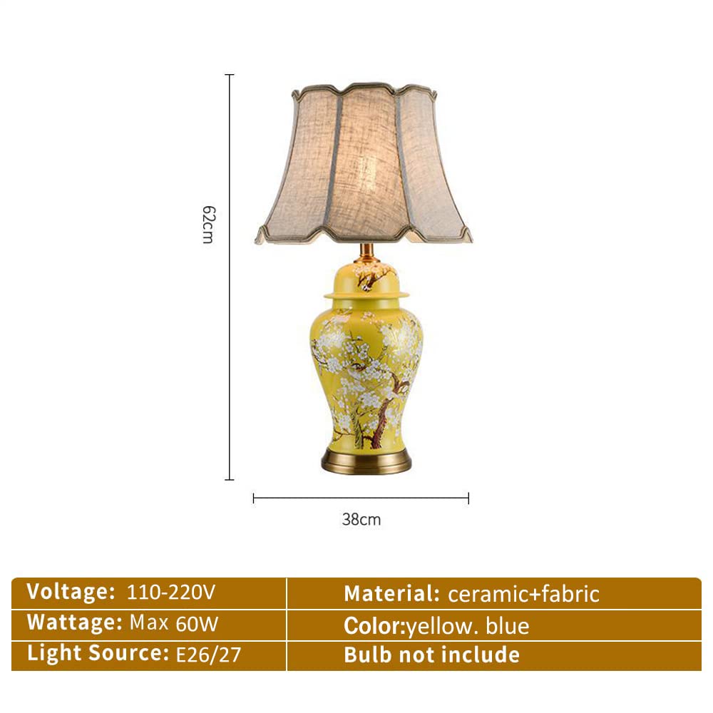 Amazon.com: SDUYTDG Art Deco Yellow/Blue Nightstand Lamp